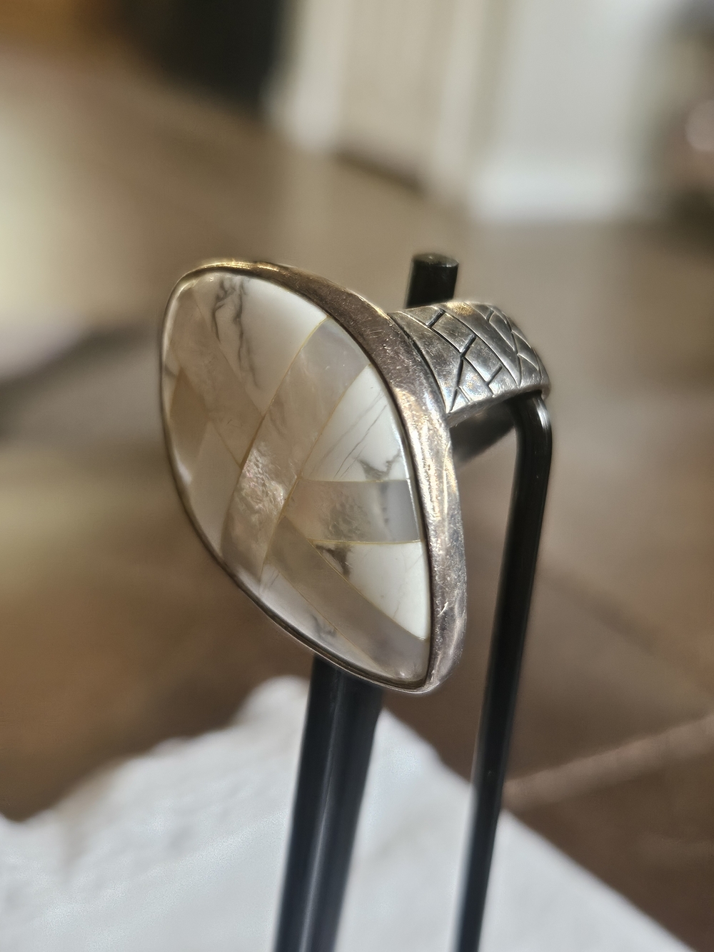 925 Sterling Silver Mother of Pearl Inlay Decorative Accent